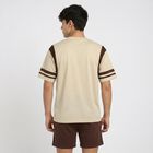 Men's Beige Round Neck Regular Drifit T-Shirt, Beige, small