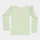Girls Regular Round Neck Top, Light Green, small image number null
