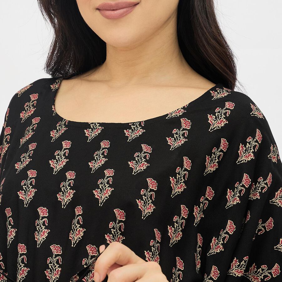 Ladies' Full Length Nighty , Black, large image number null