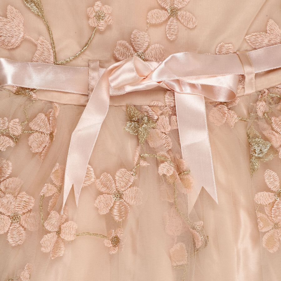 Girl's Frock, Peach, large image number null