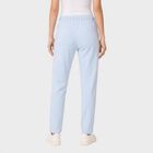 Ladies' Light Blue Straight Fit Bunny Print Track Pants, Light Blue, small