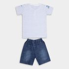 Boys' 100% Cotton Woven Baba Suit , Light Blue, small image number null