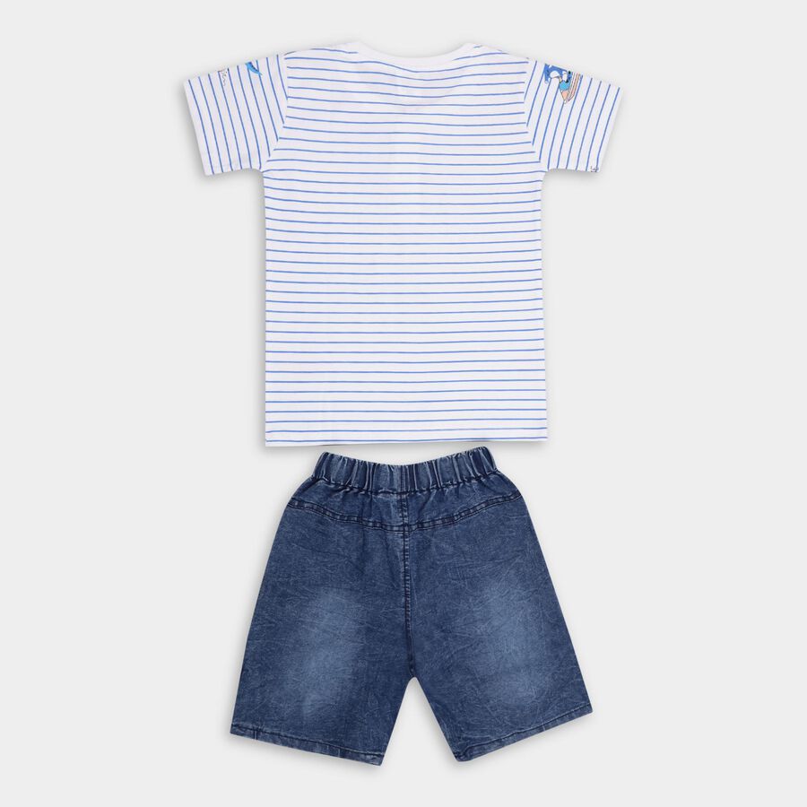 Boys' 100% Cotton Woven Baba Suit , Light Blue, large image number null