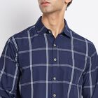 Men's Casual Shirt , नेवी ब्लू, small image number null
