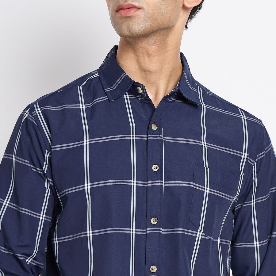 Men's Casual Shirt , नेवी ब्लू, large image number null
