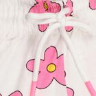 Girls' 100% Cotton Shorts, White, small