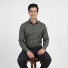 Men's Formal Shirt, Dark Green, small