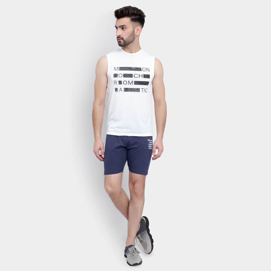 Solid Basic Bermuda, Melange Blue, large image number null
