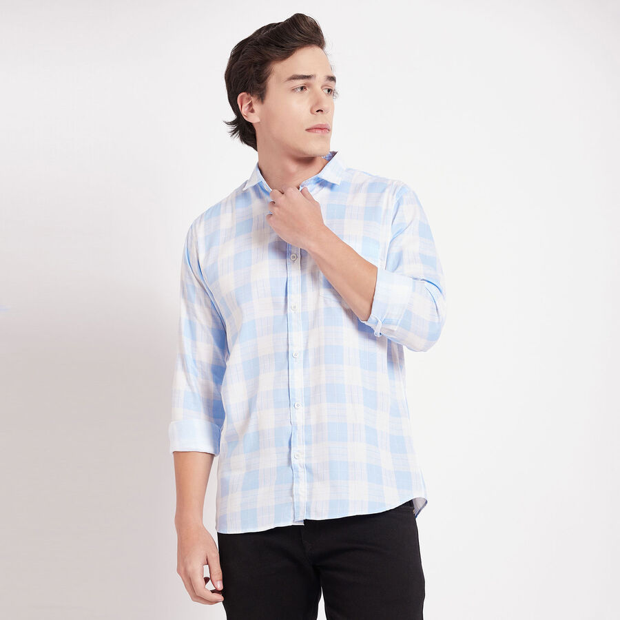 Checks Casual Shirt, हल्का नीला, large image number null