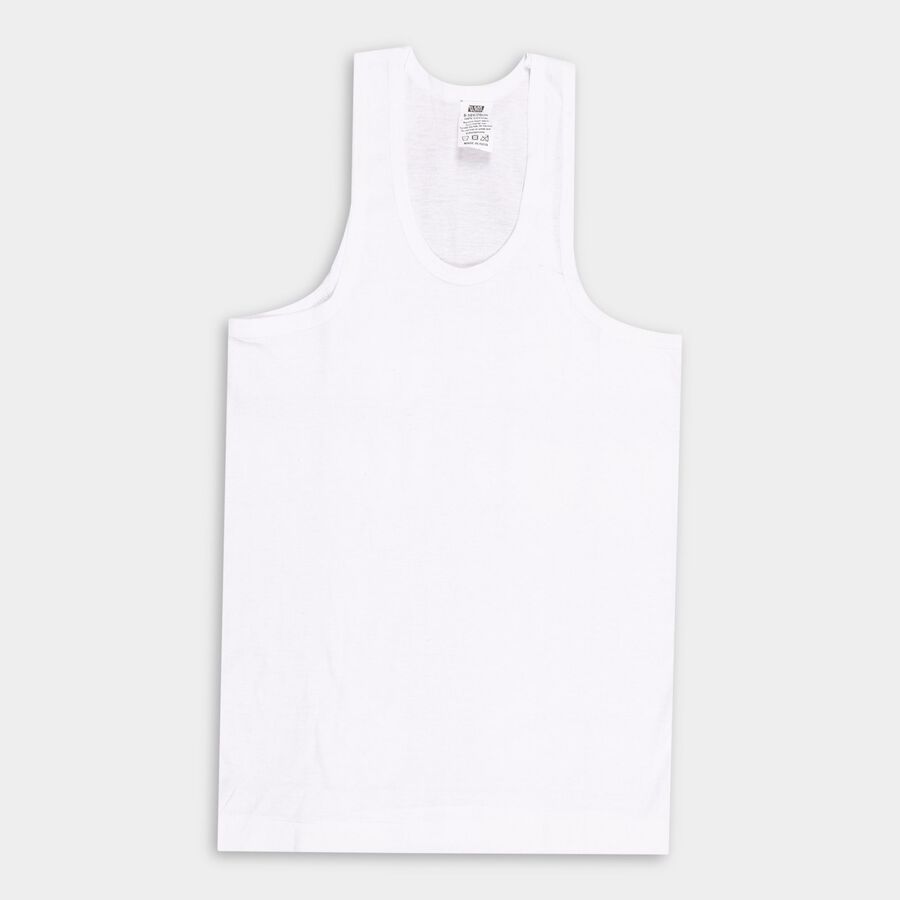 Boys' 100% Cotton Vest (Pack of 2), White, large image number null