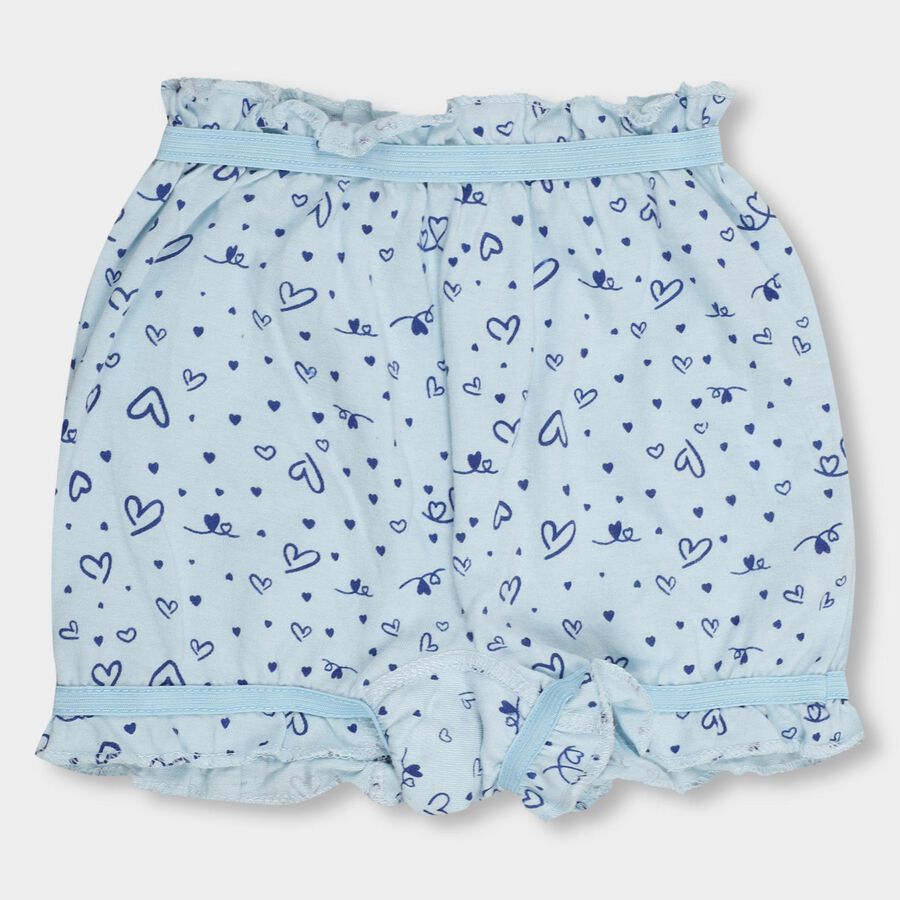 Girls' 100% Cotton Bloomer, हल्का नीला, large image number null