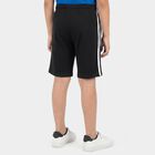 Boys' Black Regular Fit Graphic Print Bermuda Shorts, काला, small