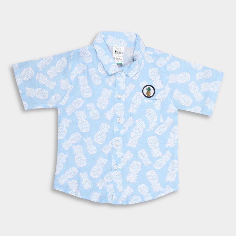 Infants' Cotton Shirt, Light Blue, large image number null