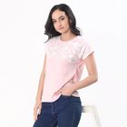 Ladies' Round Neck T-Shirt, हल्का गुलाबी, small image number null