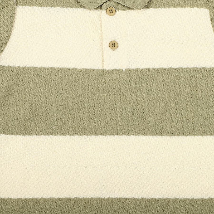 Boys Green Round Neck Casual Boys T-Shirt, हल्का हरा, large