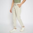 Men's 100% Cotton Slim Fit Casual Trousers, सिल्वर, small image number null