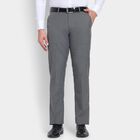 Men's Slim Fit Formal Trousers, Light Grey, small image number null