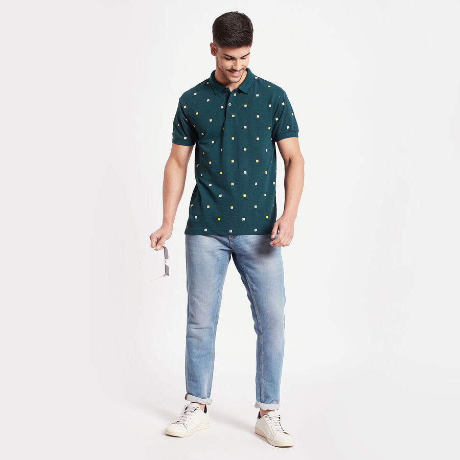All Over Print Polo Shirt, गहरा हरा, large image number null