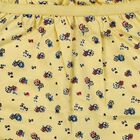 Girls Yellow Regular Fit Floral Printed Bloomer Shorts, Yellow, small