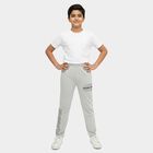 Boys' Ecru Melange Regular Fit Solid Pyjama, एक्रू मिश्रित, small