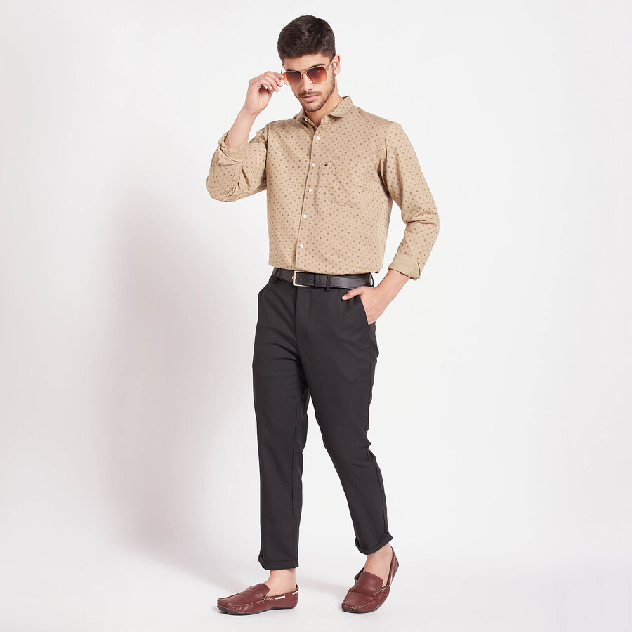 Printed Casual Shirt, Beige, large image number null
