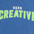 Boys Bright Royal Blue Cotton Round Neck Casual T-Shirt, Mid Blue, small image number null