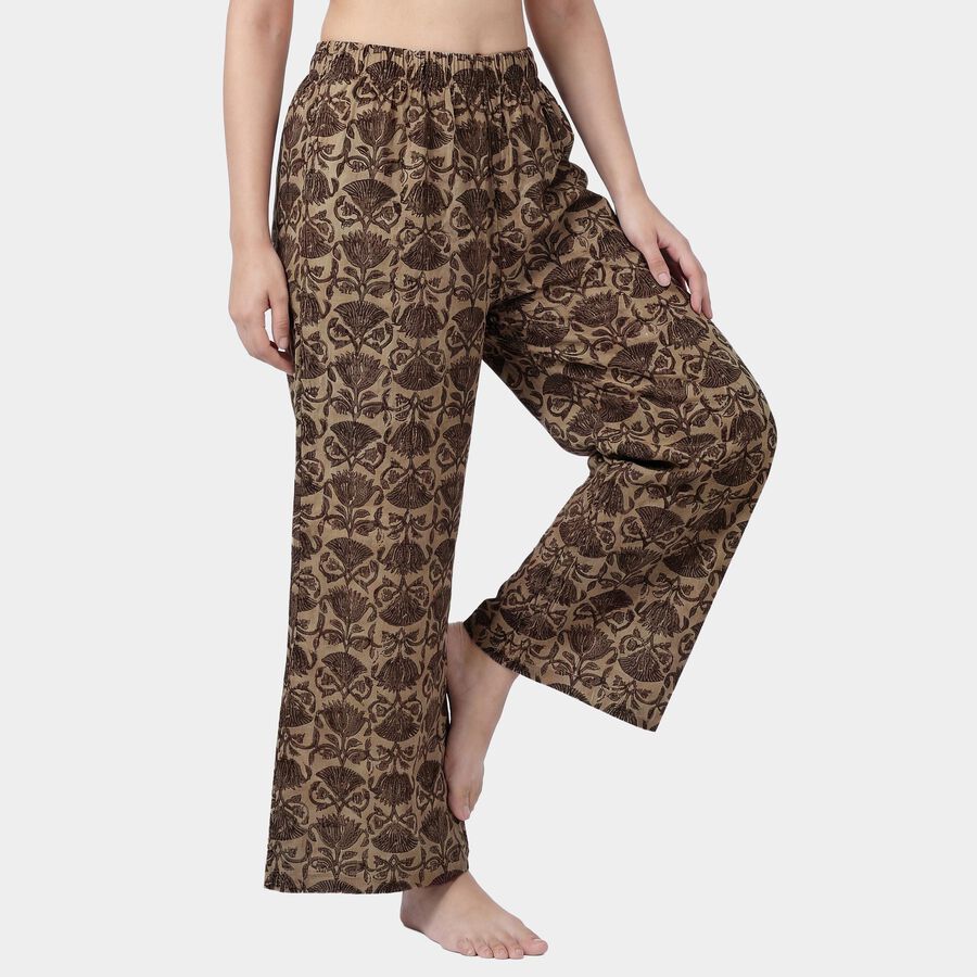 Women's Light Grey Relaxed Fit Solid Palazzos, Light Grey, large