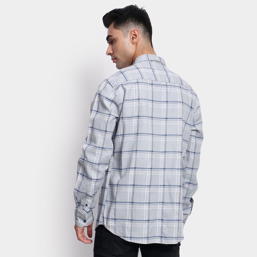 Men's 100% Cotton Casual Shirt, Light Blue, large image number null