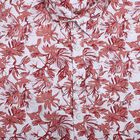Boys' Red Cotton Short Sleeves Spread Collar Regular Fit Shirt, Red, small