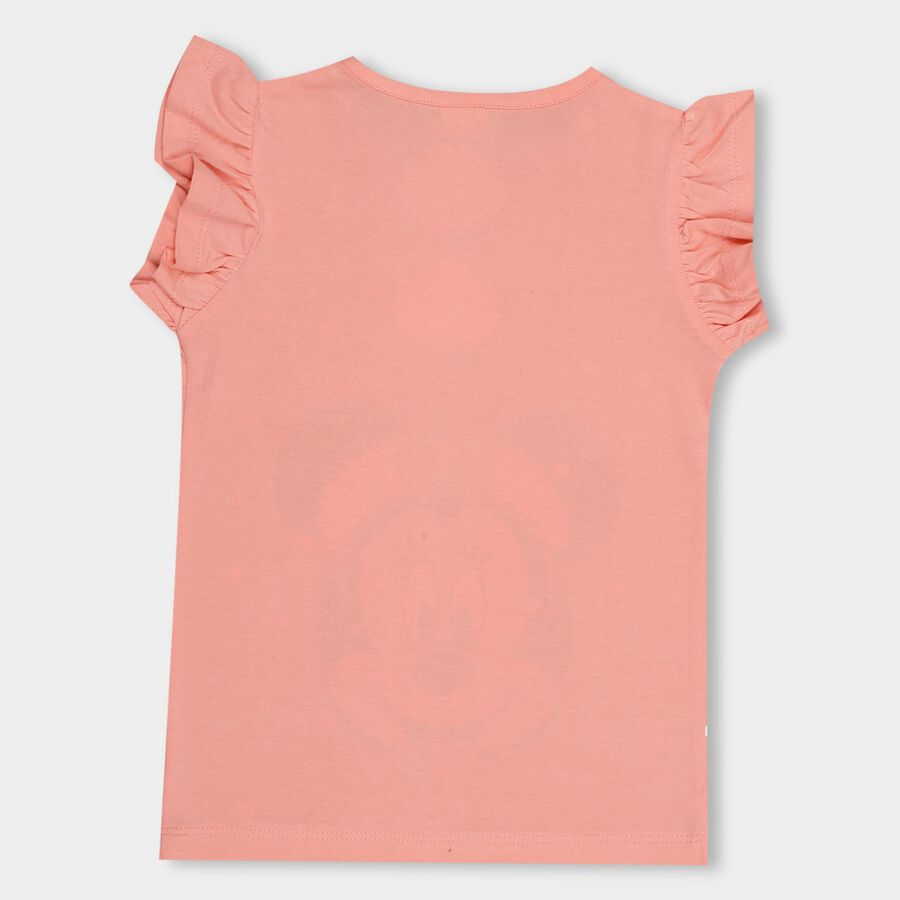 Girls' 100% Cotton T-Shirt, Light Pink, large