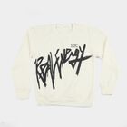 Boys' Off White Crew Neck Graphic Print Sweatshirt, Off White, small