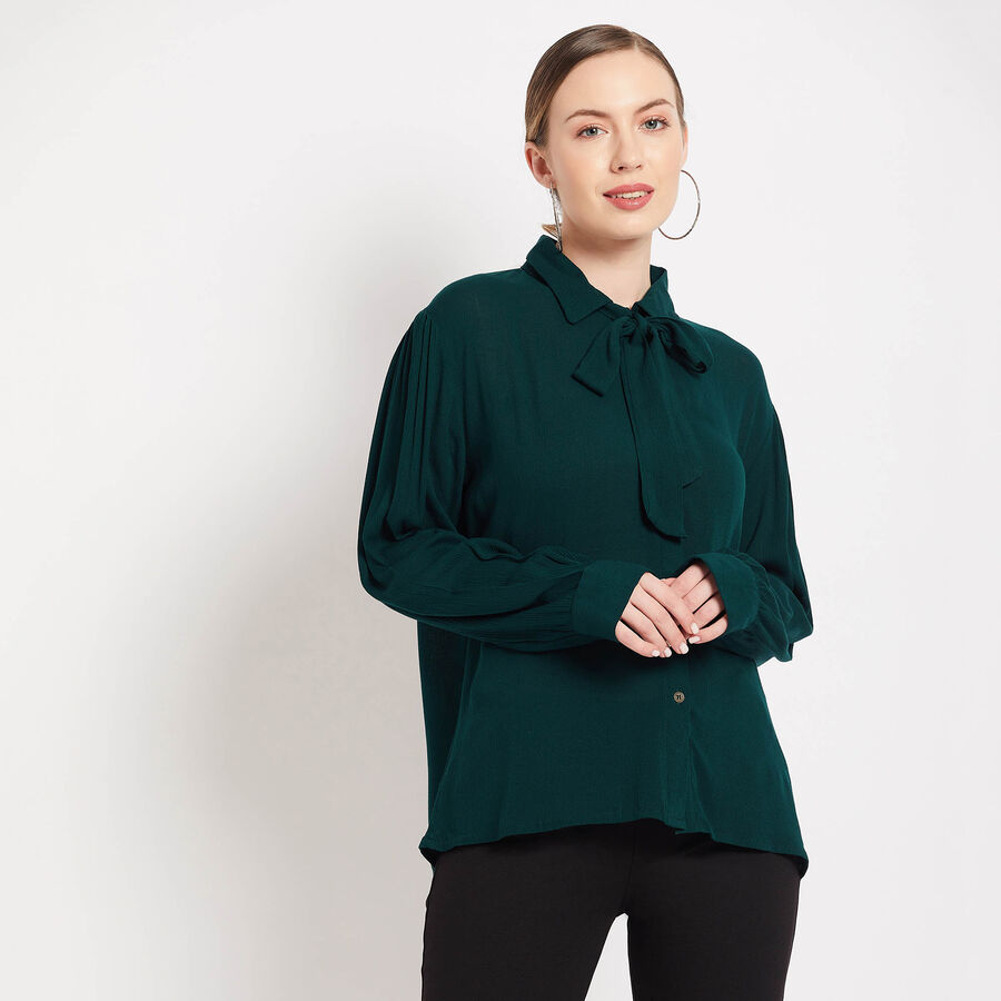 Solid Shirt, Dark Green, large image number null