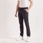 Solid Casual Trousers, गहरा ग्रे, small image number null