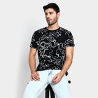 Men's 100% Cotton Round Neck Half Sleeves T-Shirt , Black, small image number null