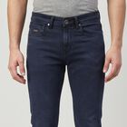 Men's Dark Grey Slim Fit Washed Jeans, Dark Grey, small