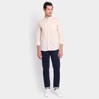 Men's100% Cotton Casual Shirt, Beige, small image number null