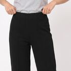 Women Black Straight Fit Seam Detail Track Pants, काला, small