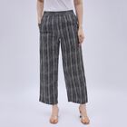 Women's Black and White Printed Wide-Leg Palazzos, काला, small image number null