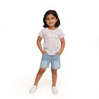 Girls Light Lavender Round Neck Casual T-Shirt, लाइलेक, small