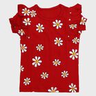 Girls' T-Shirt, लाल, small