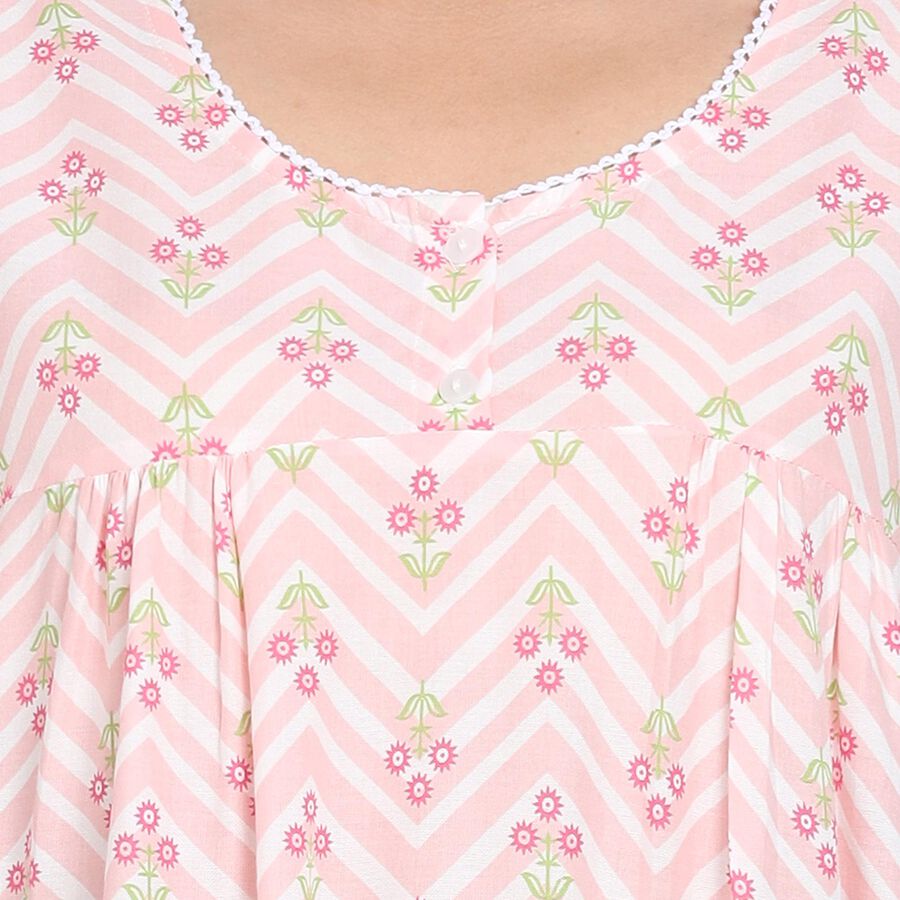 Ladies' Nighty, हल्का गुलाबी, large image number null