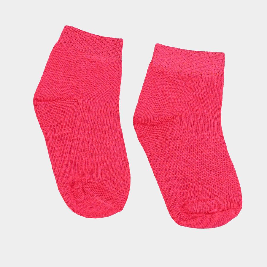 Girls Solid Basic Socks, Fuchsia, large image number null