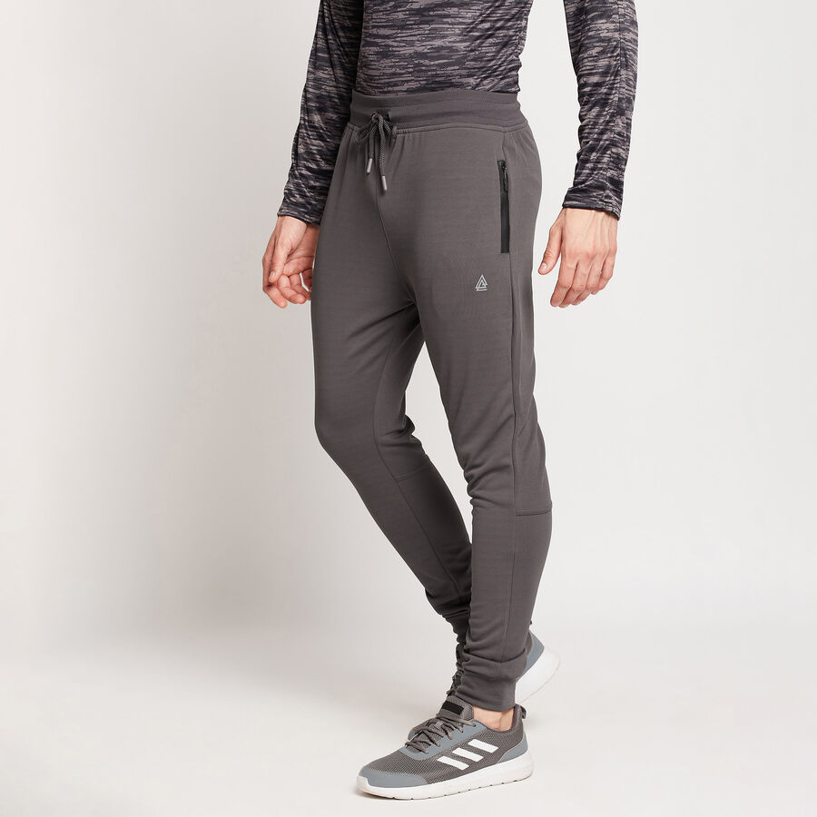 Cut & Sew Basic Track Pants, Dark Grey, large image number null