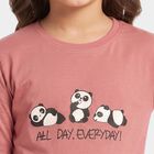 Girls Pink Round Neck Regular Top, गुलाबी, small