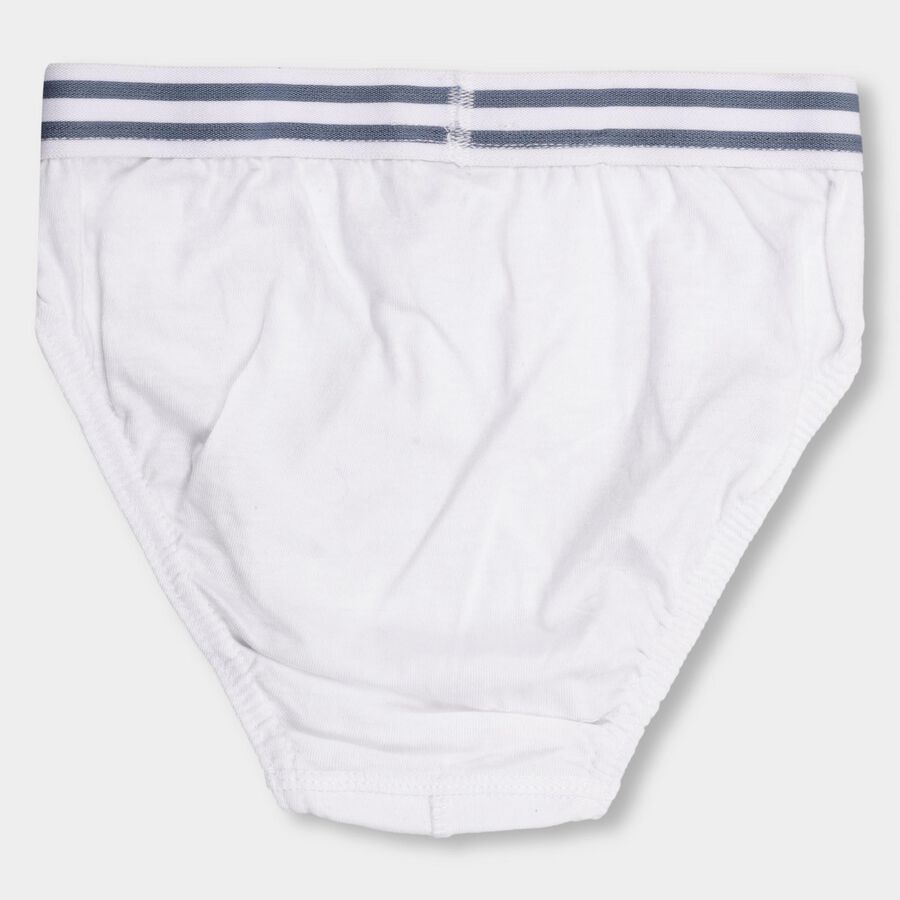 Boys' 100% Cotton Briefs , White, large image number null