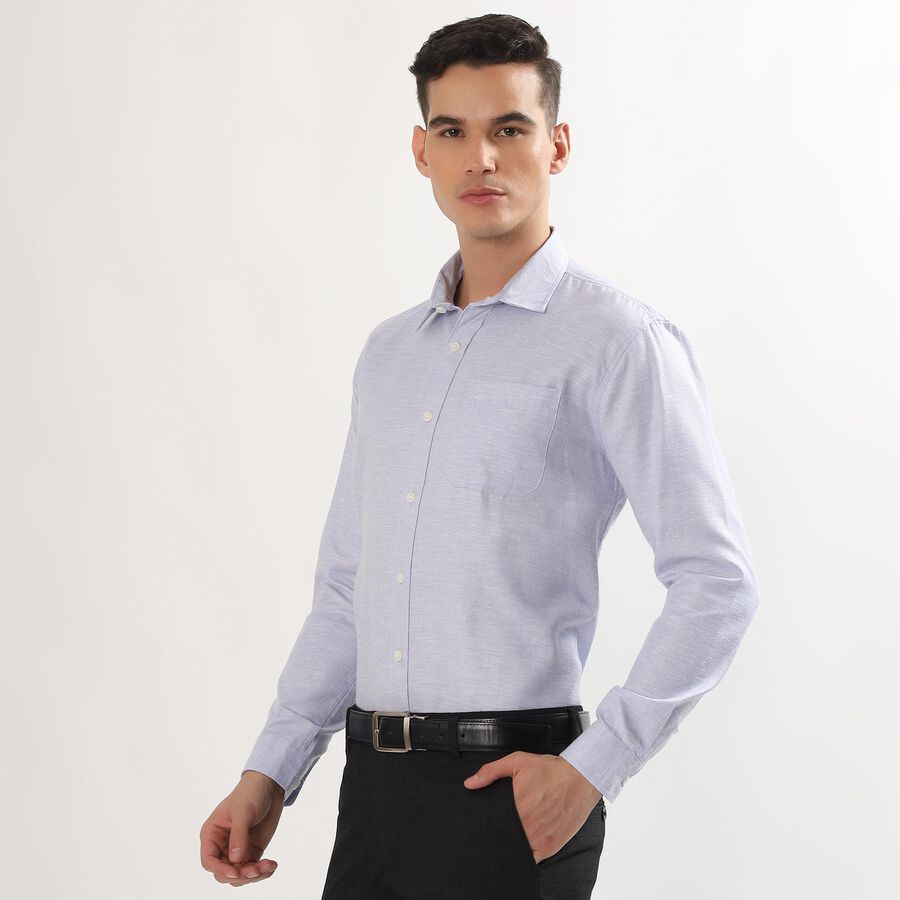 Men's Light Lavender Purple Slim Fit Casual Shirt, Purple, large image number null