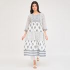 Ladies' 100% Cotton Kurta, Dark Blue, small image number null