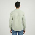 Men's Blue Cotton Casual Shirt, एक्वा, small