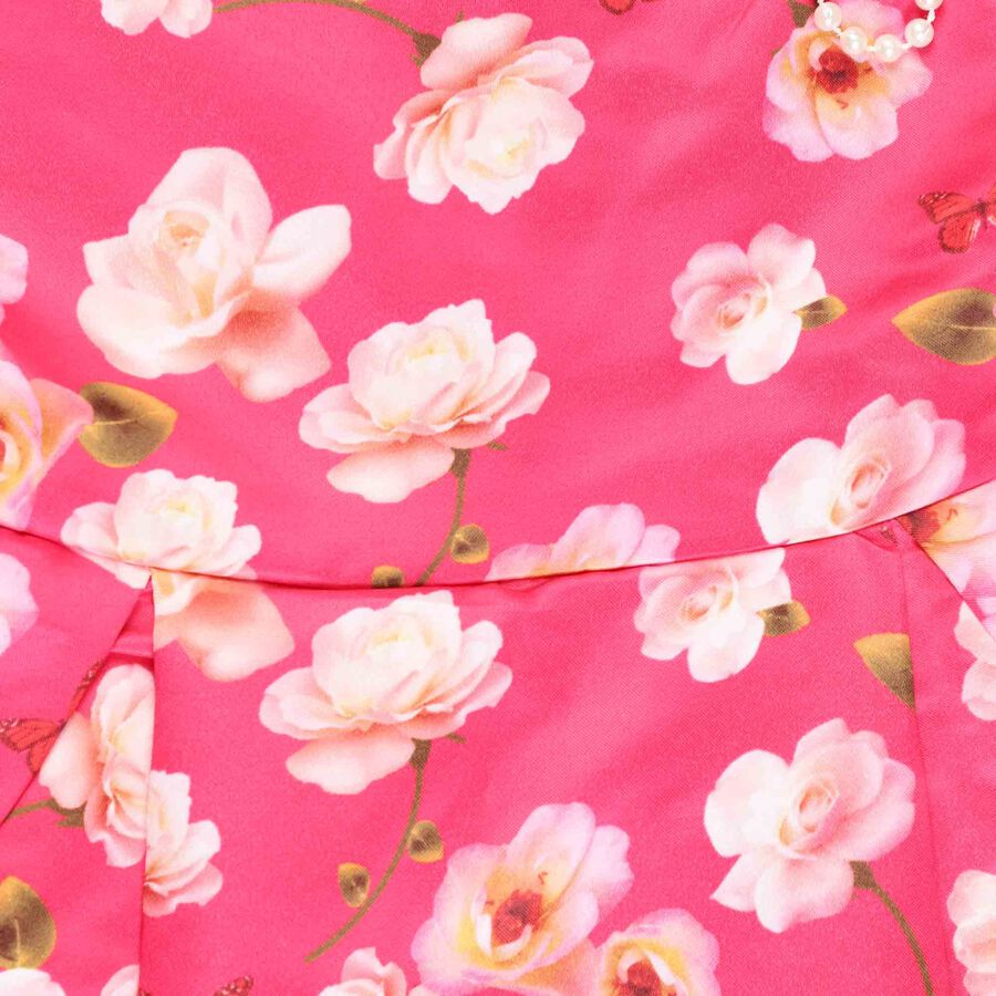 Printed Frock, Fuchsia, large image number null