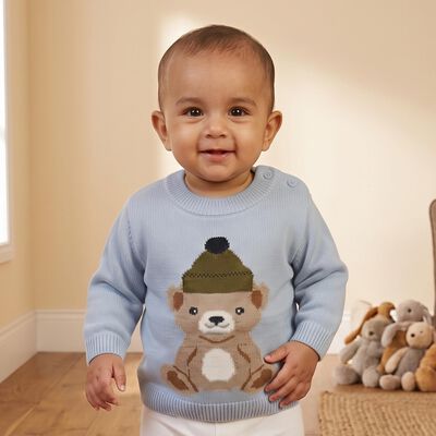 Infants' Light Blue Crew Neck Pullover
